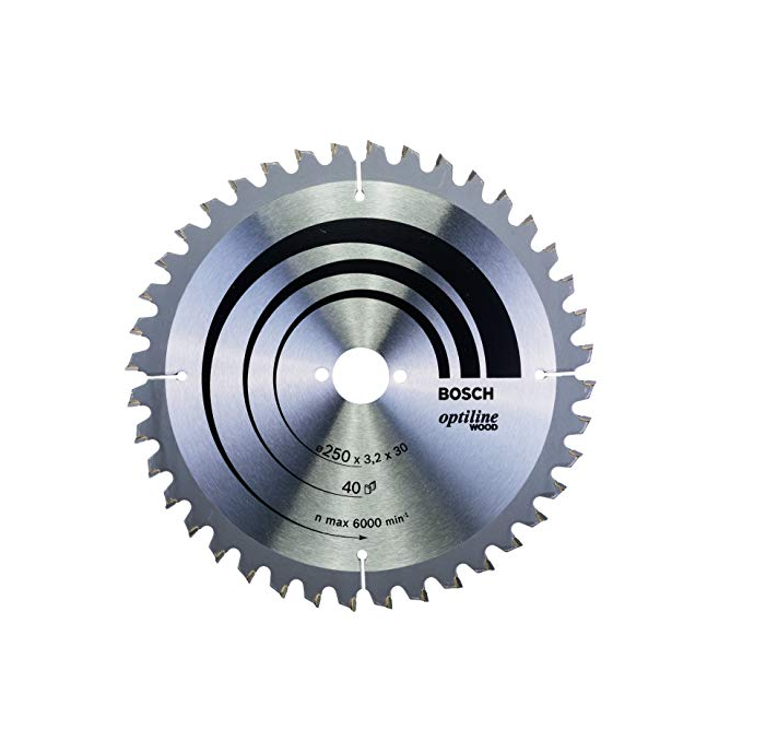 Bosch Optiline Wood Circular Saw Blade 250x30x3.2mm 40T 2608640643